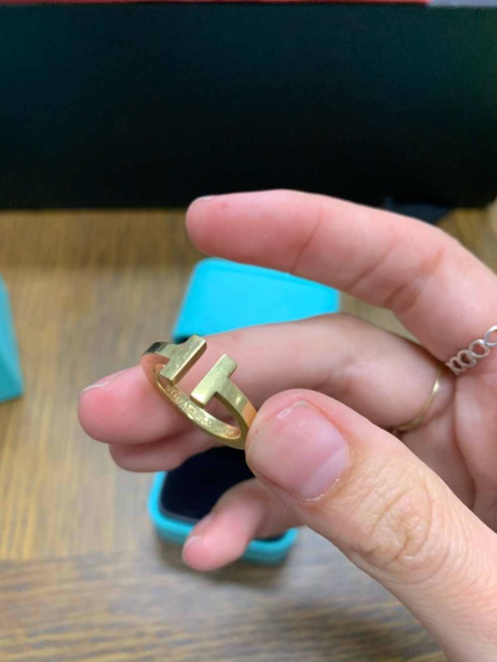 Tiffany & Co. Gold 'T' Open Band Ring